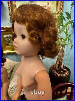 Vintage curly Redhead Madame Alexander 20 1956 Cissy Doll green eyes TLC