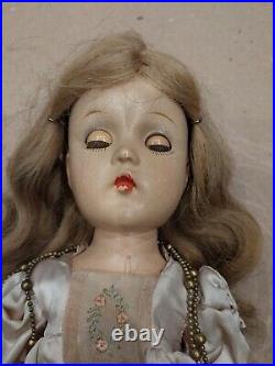 Vtg 1930-40s Madame Alexander Sleepy Eyes Composition Doll Tagged Clothes 14