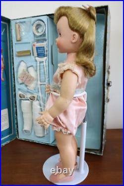 Vtg 1959 Alexander MARYBEL Doll That Gets Well Orig Case & Access Brown eyes