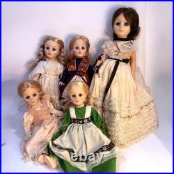 Vtg 22pc Doll Bundle Effanbee Madame Alexander Horsman Gura PMA Storybook