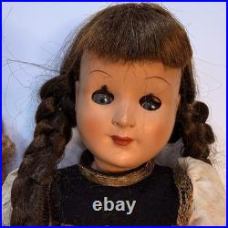 Vtg 22pc Doll Bundle Effanbee Madame Alexander Horsman Gura PMA Storybook