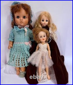 Vtg 22pc Doll Bundle Effanbee Madame Alexander Horsman Gura PMA Storybook