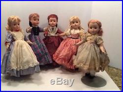 Vtg Madame Alexander 5 Little Women Dolls Jo Meg Beth Amy Marme Original 40s