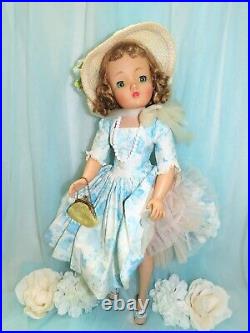 Vtg Madame Alexander Cissy Doll In Tagged Camellia Dress & Flocked Tulle Slip