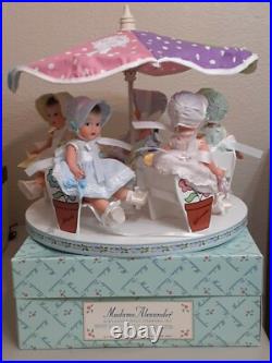 Vtg Madame Alexander Dionne Quintuplets 75 Anniversary 5 Dolls withCarousel Box