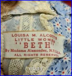 Vtg Madame Alexander Early Beth Doll Little Women 14 1949 Sleep Eyes