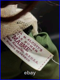 Vtg Madame Alexander Early Marme Doll Little Women 14 Clover Wrist Tag