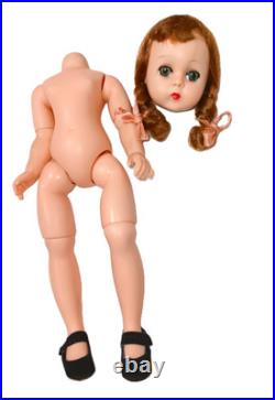 Vtg Madame Alexander Lissy Doll In 1956 Pink Cotton Dress Ma Slip & Shoes