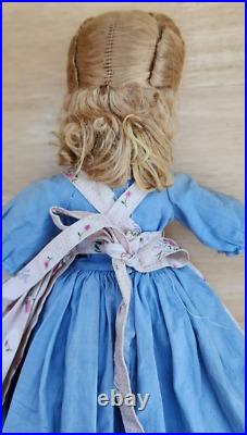 Vtg Madame Alexander Little Women Amy Hard Plastic Doll 14 In Tagged Dress