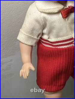 Vtg. Rare Madame Alexander Kins Boy Doll Billy in Red Shorts 8 Eyes Open Close