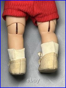 Vtg. Rare Madame Alexander Kins Boy Doll Billy in Red Shorts 8 Eyes Open Close