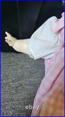 Working! 1965 Madame Alexander Puddin Baby Doll Blonde Pink Dress 20