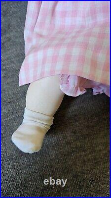 Working! 1965 Madame Alexander Puddin Baby Doll Blonde Pink Dress 20