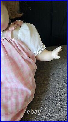 Working! 1965 Madame Alexander Puddin Baby Doll Blonde Pink Dress 20