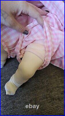 Working! 1965 Madame Alexander Puddin Baby Doll Blonde Pink Dress 20
