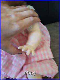 Working! 1965 Madame Alexander Puddin Baby Doll Blonde Pink Dress 20
